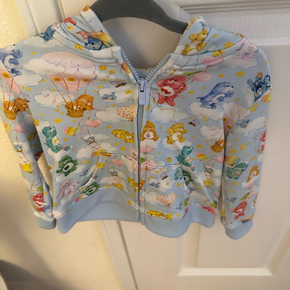 Posh Peanut Care Bears Blue and Pink Hoodie Sweatshirt